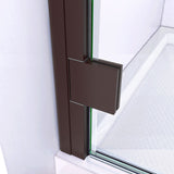 DreamLine Lumen 36 in. D x 36 in. W by 74 3/4 in. H Hinged Shower Door in Oil Rubbed Bronze with White Acrylic Base Kit
