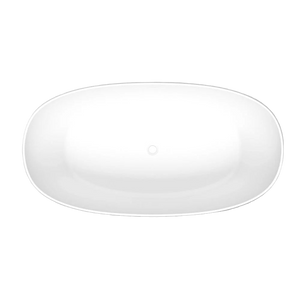 Luxury matte white freestanding bathtub – top view