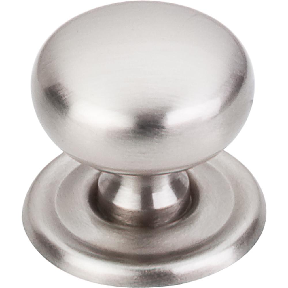 Top Knobs M1315 Victoria Knob 1 1/4" w/Backplate - Brushed Satin Nickel