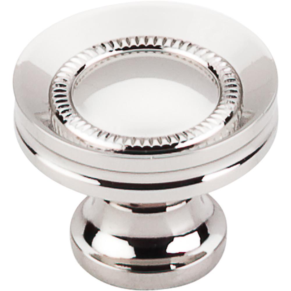 Top Knobs M1325 Button Faced Knob 1 1/4" - Polished Nickel