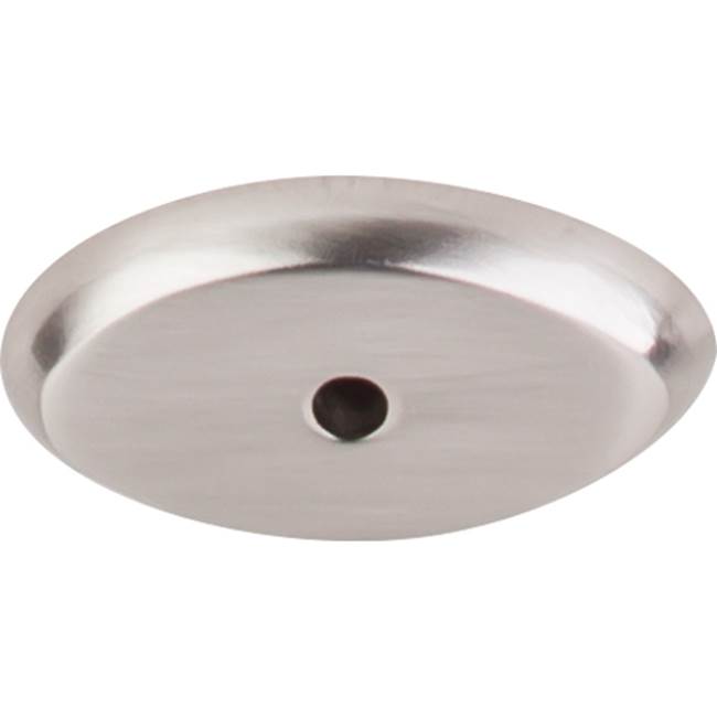 Top Knobs M2011 Aspen II Oval Backplate 1 1/2 Inch - Brushed Satin Nickel