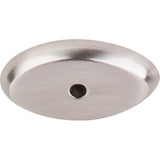 Top Knobs M2011 Aspen II Oval Backplate 1 1/2 Inch - Brushed Satin Nickel