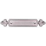 Top Knobs M2127 Dover Backplate 2 1/2 Inch (c-c) - Brushed Satin Nickel