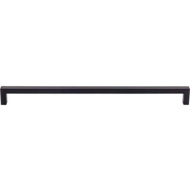 Top Knobs M2138 Square Bar Pull 12 5/8 Inch (c-c) - Flat Black