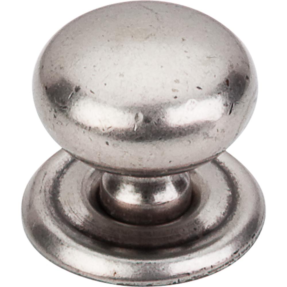 Top Knobs M25 Victoria Knob 1 1/4" w/Backplate - Pewter Antique