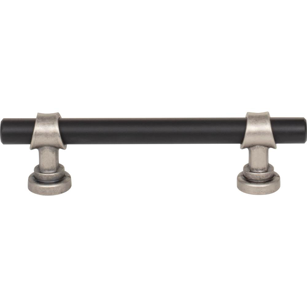 Top Knobs M2831 Bit Pull 3 3/4 Inch - Flat Black and Pewter Antique