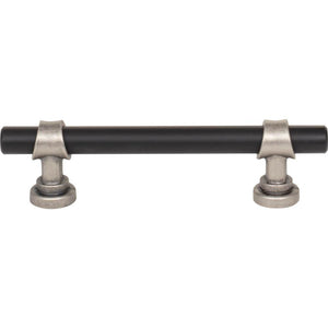 Top Knobs M2831 Bit Pull 3 3/4 Inch - Flat Black and Pewter Antique