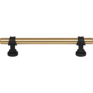 Top Knobs M2708 Bit Pull 5 1/16 Inch (c-c) - Honey Bronze and Flat Black