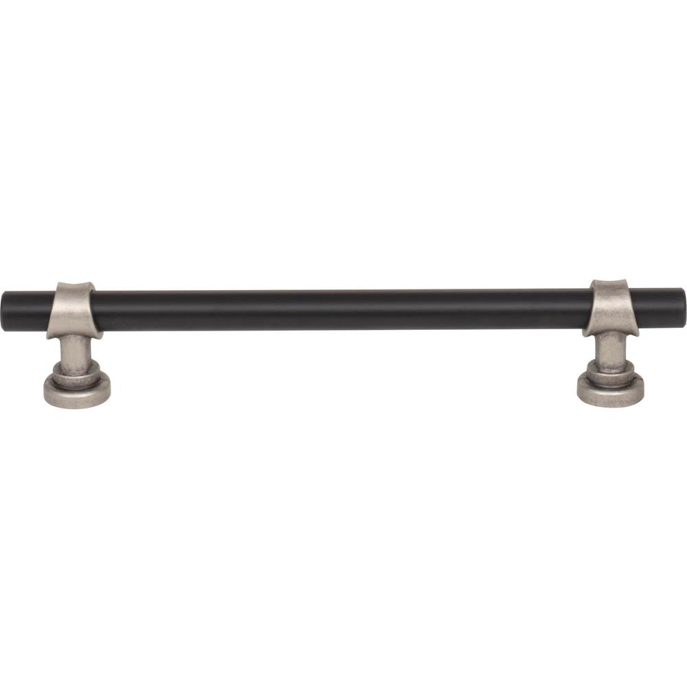 Top Knobs M2720 Bit Pull 6 5/16 Inch (c-c) - Flat Black and Pewter Antique