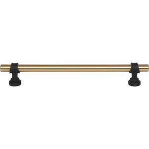 Top Knobs M2732 Bit Pull 7 9/16 Inch (c-c) - Honey Bronze and Flat Black