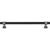 Top Knobs M2744 Bit Pull 8 13/16 Inch (c-c) - Flat Black and Pewter Antique