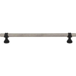 Top Knobs M2744 Bit Pull 8 13/16 Inch (c-c) - Pewter Antique and Flat Black