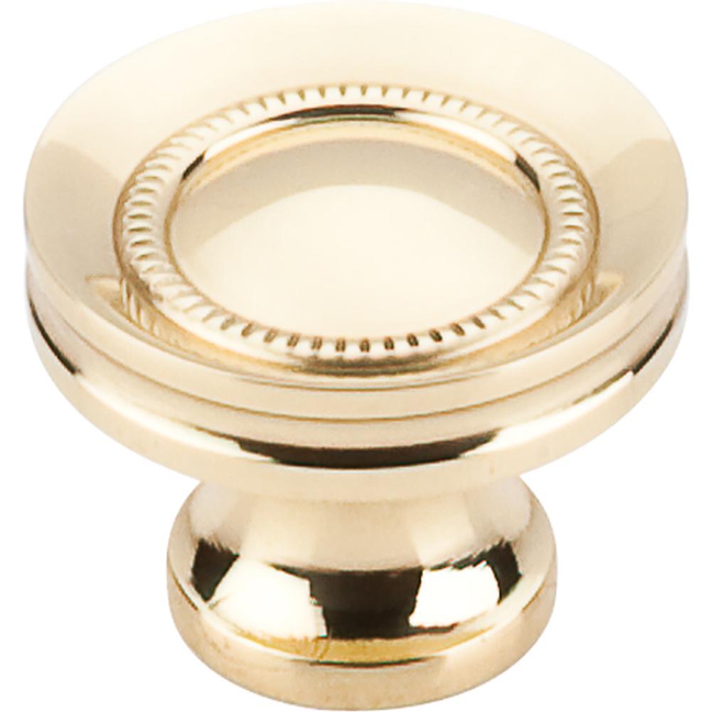 Top Knobs M290 Button Faced Knob 1 1/4" - Polished Brass
