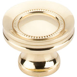 Top Knobs M290 Button Faced Knob 1 1/4" - Polished Brass
