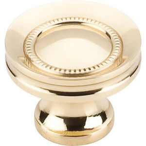 Top Knobs M290 Button Faced Knob 1 1/4" - Polished Brass