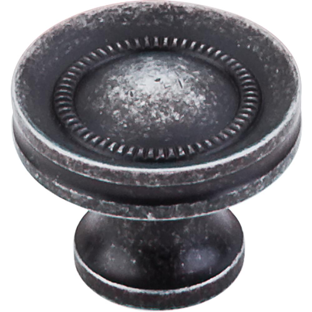 Top Knobs M293 Button Faced Knob 1 1/4" - Black Iron