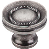 Top Knobs M294 Button Faced Knob 1 1/4" - Pewter Antique