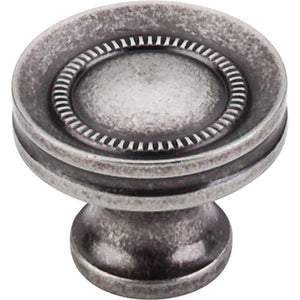 Top Knobs M294 Button Faced Knob 1 1/4" - Pewter Antique
