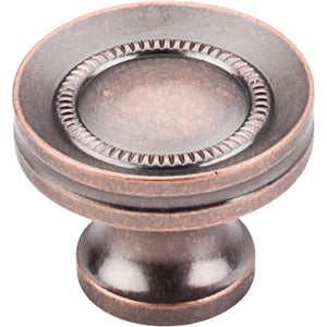 Top Knobs M297 Button Faced Knob 1 1/4" - Antique Copper