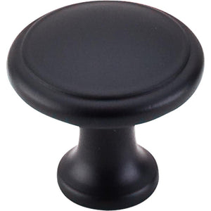 Top Knobs M378 Ringed Knob 1 1/8" - Flat Black
