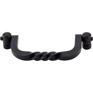 Top Knobs M644 Twist Drop Pull 3 3/4" - Patina Black