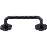 Top Knobs M647 Thin Twist D-Pull w/Backplate 3 5/32" - Patina Black