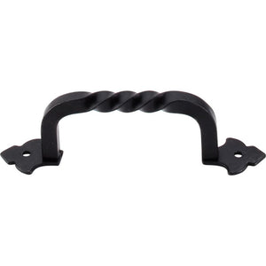 Top Knobs M692 Fixed Norman Crest Pull 4" - Patina Black