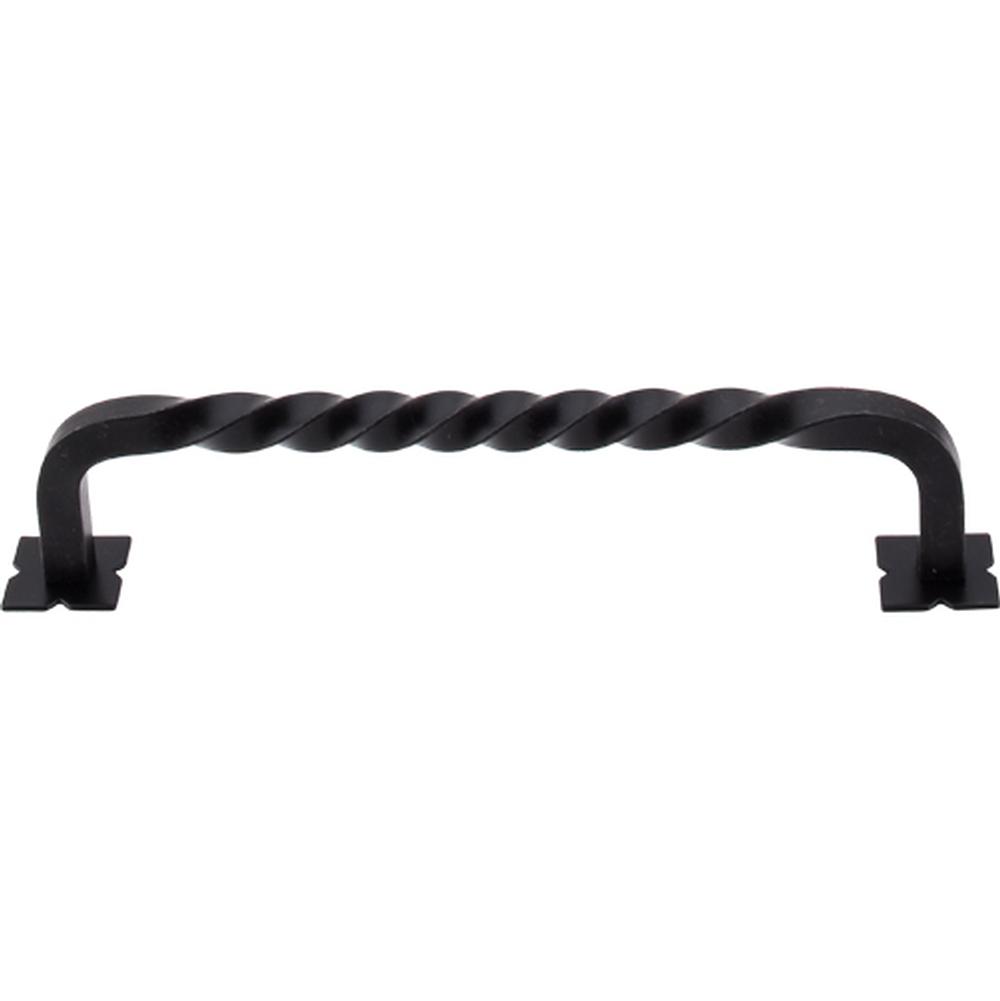 Top Knobs M737 Square Twist D-Pull w/Backplates 6" - Patina Black