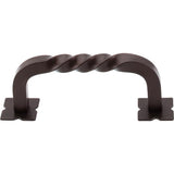 Top Knobs M783 Square Twist D-Pull w/Backplates 3"