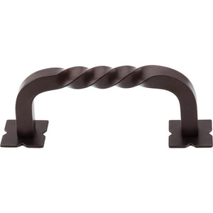Top Knobs M783 Square Twist D-Pull w/Backplates 3"