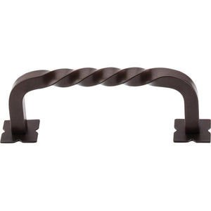 Top Knobs M784 Square Twist D-Pull w/Backplates 3 3/4"