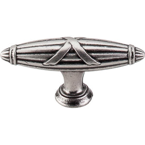 Top Knobs M929 Ribbon &amp; Reed T-Pull 2 3/4" - Pewter Antique