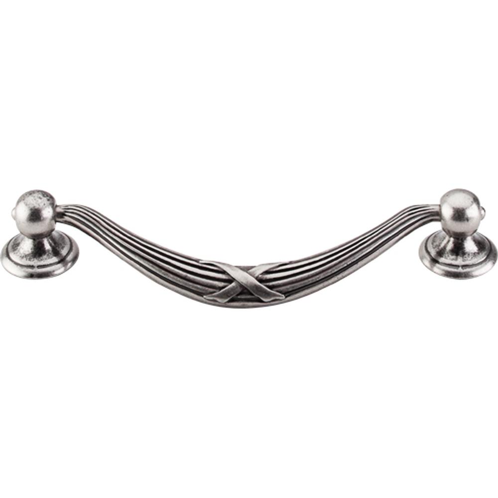 Top Knobs M932 Ribbon &amp; Reed Drop Pull 5 1/16" - Pewter Antique
