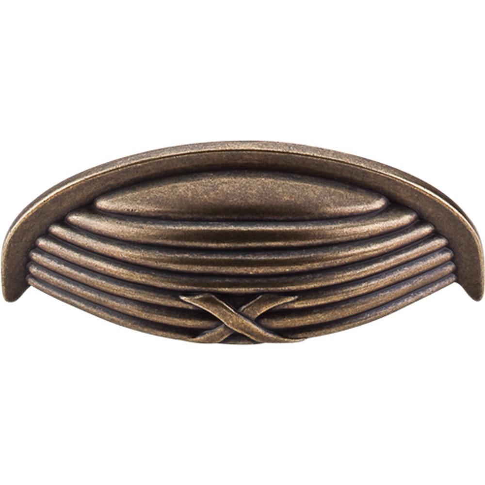 Top Knobs M939 Ribbon &amp; Reed Cup Pull 3" - German Bronze