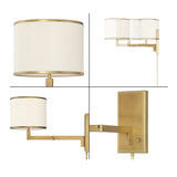 Madison 1 Light Aged Brass Task Sconce MAD-B4101-AG