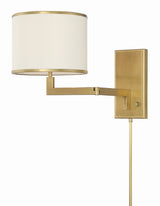 Madison 1 Light Aged Brass Task Sconce MAD-B4101-AG