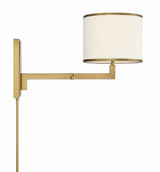 Madison 1 Light Aged Brass Task Sconce MAD-B4101-AG