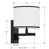 Madison 1 Light Aged Brass Task Sconce MAD-B4101-AG