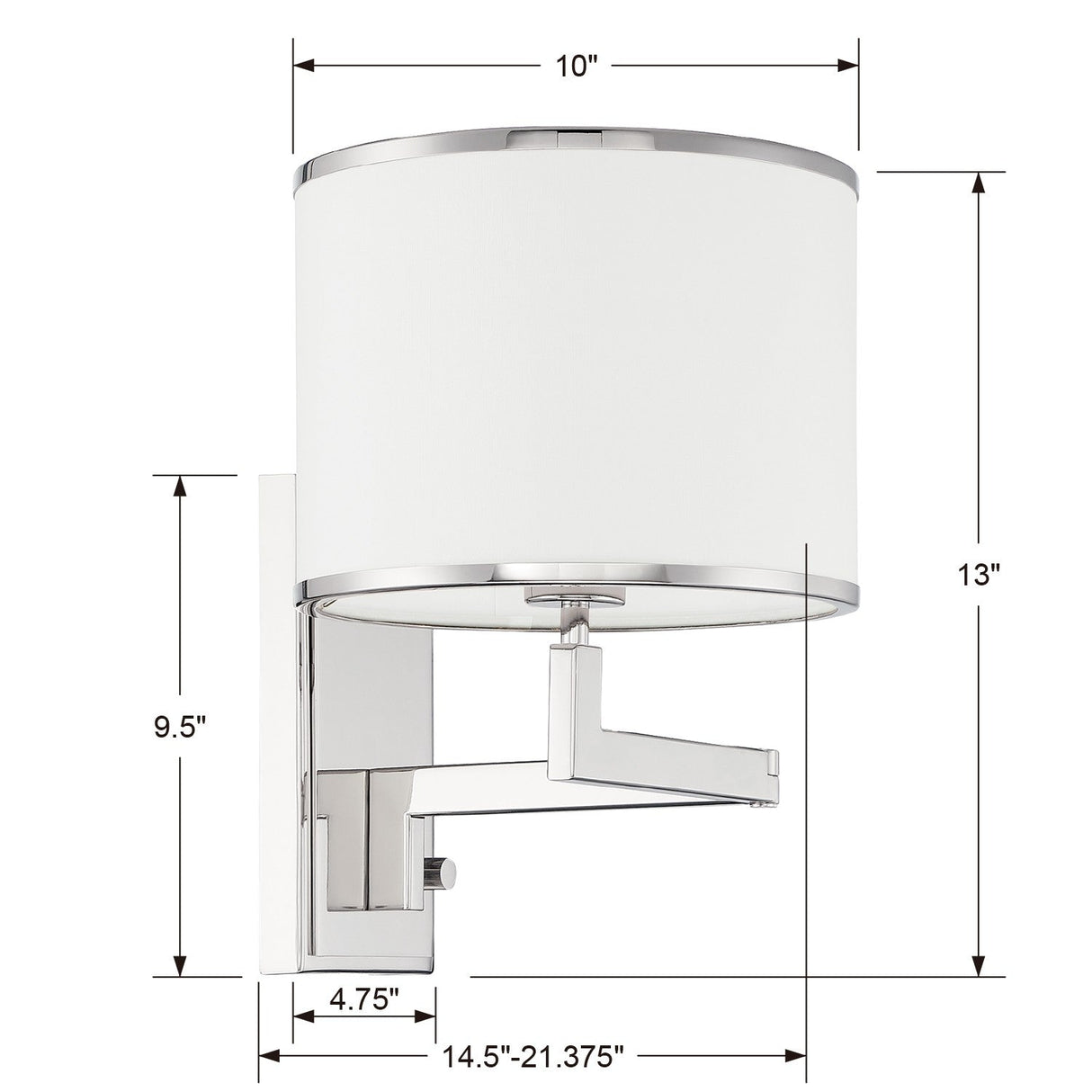 Madison 1 Light Aged Brass Task Sconce MAD-B4101-AG
