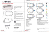 Americh OM6636TA5-BI Madison Oval 6636 - Tub Only / Airbath 5 - Biscuit