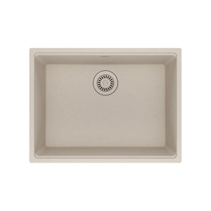FRANKE MAG11023-CHA Maris Undermount 25-in x 18.94-in Granite Single Bowl Kitchen Sink in Champagne In Champagne