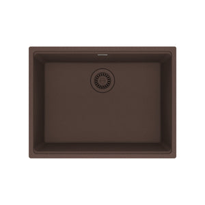 FRANKE MAG11023-MOC Maris Undermount 25-in x 18.94-in Granite Single Bowl Kitchen Sink in Mocha In Mocha