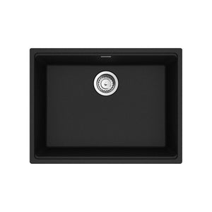 FRANKE MAG11023-ONY-S Maris Undermount 25-in x 18.94-in Granite Single Bowl Kitchen Sink in Onyx In Onyx