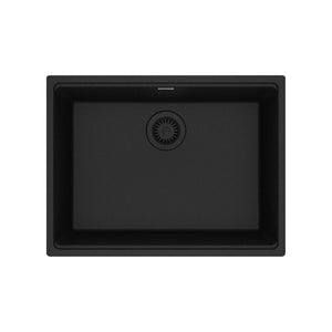 FRANKE MAG11023-ONY Maris Undermount 25-in x 18.94-in Granite Single Bowl Kitchen Sink in Onyx In Onyx