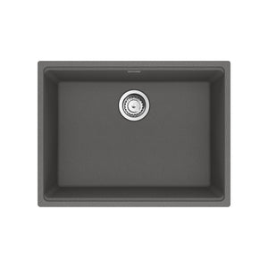 FRANKE MAG11023-SHG-S Maris Undermount 25-in x 18.94-in Granite Single Bowl Kitchen Sink in Stone Grey In Stone Grey