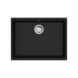 FRANKE MAG11023ADA-MBK-S Maris Undermount 25-in x 18.94-in Granite ADA Single Bowl Sink in Matte Black In Matte Black