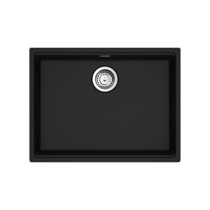 FRANKE MAG11023ADA-MBK-S Maris Undermount 25-in x 18.94-in Granite ADA Single Bowl Sink in Matte Black In Matte Black