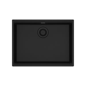 FRANKE MAG11023ADA-MBK Maris Undermount 25-in x 18.94-in Granite ADA Single Bowl Sink in Matte Black In Matte Black