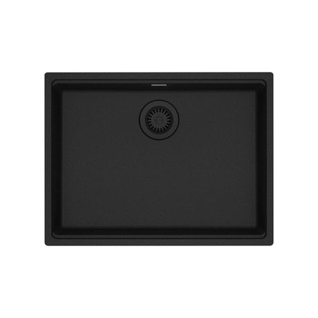 FRANKE MAG11023ADA-ONY Maris Undermount 25-in x 18.94-in Granite ADA Single Bowl Sink in Onyx In Onyx