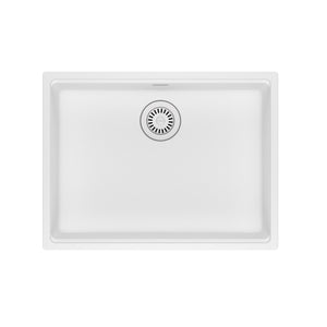 FRANKE MAG11023ADA-PWT Maris Undermount 25-in x 18.94-in Granite ADA Single Bowl Sink in Polar White In Polar White